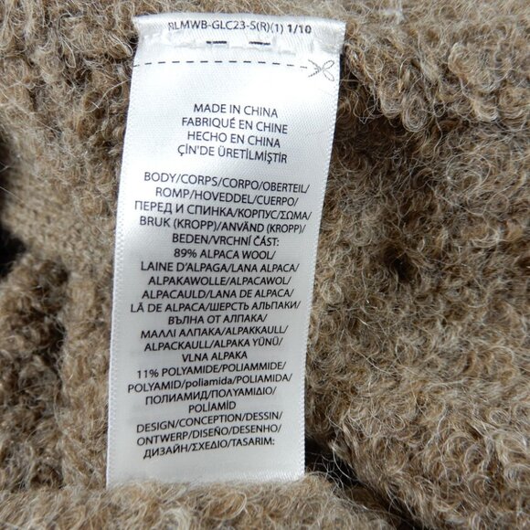 POLO Ralph Lauren Fair Isle Alpaca Wool Cape Poncho Cardigan M/L Belted NEW $998 - Picture 16 of 16